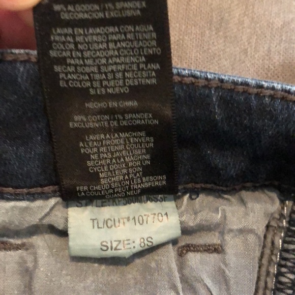 KUT From The Kloth Dark Blue Wash Straight LegJeans Size 8 Short - Picture 15 of 16